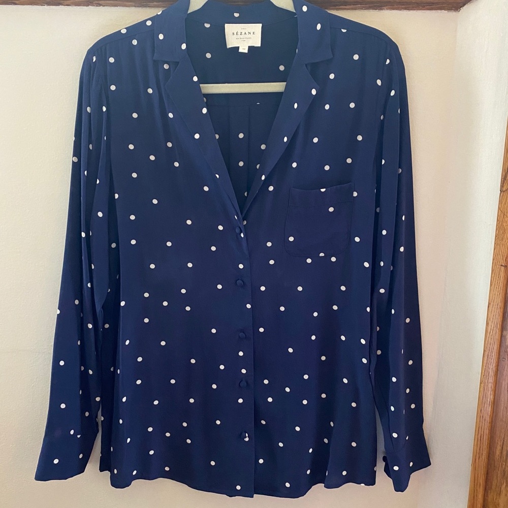 Sezane 100% Silk Blouse